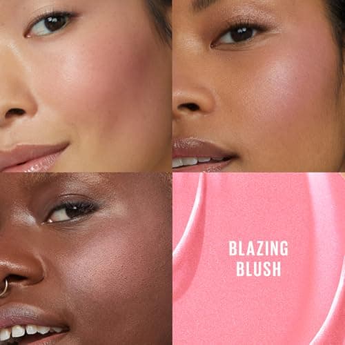 Maybelline New York - Blush Liquide Illuminateur Multi-Usage - Fard à Joues, Highlighter et Bronzer - Bonne Mine - Teint Hâlé - Maquillage Glowy - SUNKISSER - Teinte : Blazing Blush - 4,7 ml - Image 6
