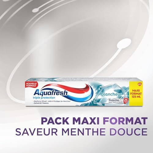 Aquafresh Dentifrice Triple Protection Blancheur, Pour Des Dents Fortes et Une Haleine Fraiche, Lot de 12x125ml - Image 4