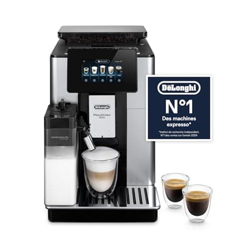 De’Longhi PrimaDonna Soul - Perfetto Machine à Café Automatique avec LatteCrema Mousseur à Lait Automatique, 18 Boissons en une Seule Touche, Écran Full-Touch, Argent et Noir (ECAM612.55.SB) - Image 2