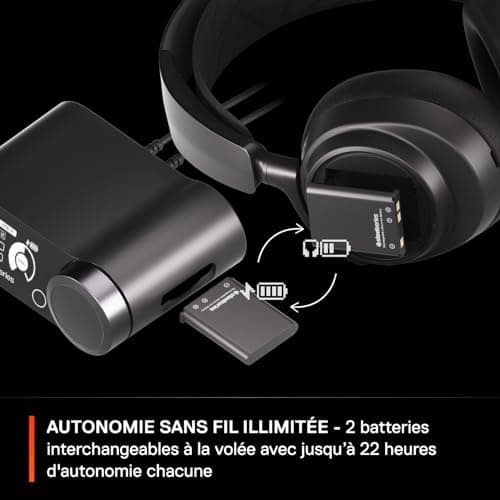 SteelSeries Arctis Nova Pro Wireless Multi-System Gaming Headset - Magnetic Neodymium Speakers - ANC - Unlimited Battery Life - ClearCast Gen 2 Mic - PC, PS5, PS4, Switch, Mobile - Image 7