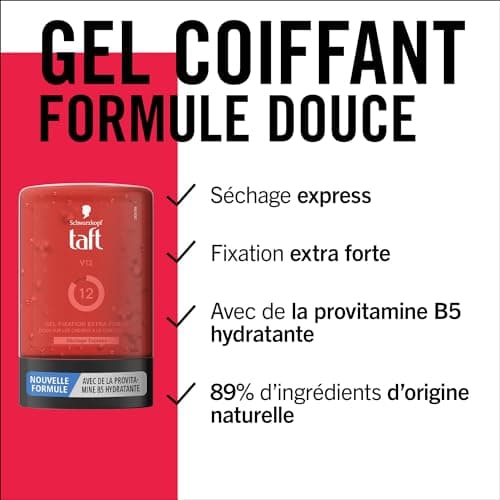 Taft - Schwarzkopf - Styling Tube Gel - Gel V12 - Express Drying - Extra Strong Hold - Gentle on Hair and Scalp - No Sticky Effect - Formula Provitamin B5-250ml - Image 5