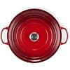 LE CREUSET, Signature Enamelled Cast Iron Casserole Dish with Lid, Diameter 34 cm, Round, Suitable for All Heat Sources (Induction Included), Capacity: 12 L, Cherry Red - Image 3