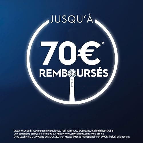 Oral-B Pro 3 3000 Brosse À Dents Électrique Oscillo-Rotative, Capteur De Pression Pour Protéger Les Gencives Sensibles, Mode Blancheur, 2 Brossettes Rondes De Rechange, 1 Chargeur, Noire - Image 8