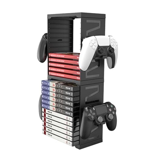 Storage Tower, Storage Tower for 24 Games, Storage Tower Compatible with PS5/PS4/Xbox Series X/Xbox One/Nintendo Switch - Image 2