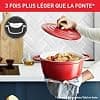 TEFAL E2544604 Air Casserole Dish Light 24 cm Cast Aluminium Red, Suitable for All Heat Sources Including Induction - Image 3