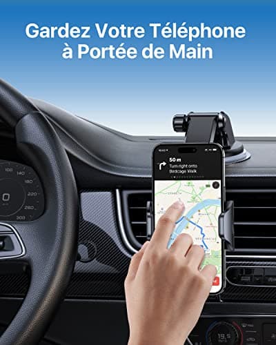 andobil Car Phone Holder, [3 in 1] [More Stable], Universal Car Mobile Phone Holder with Clip and Suction Cup 360° Rotation One-Hand Operation for All Phones (iPhone 16), Auto, GPS - Image 7