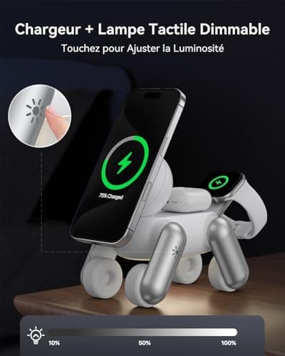 3 in 1 MagSafe Wireless Induction Charger for iPhone 17/Air/16/15/14/13/12 Series, for Apple Watch Series 11/10/9/8/7/6/5/4/3/2/SE/Ultra, for AirPods Magnetic Quick Charge - Image 6