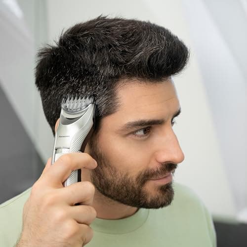 Panasonic - Personalcare ER-GC71-S503 | Tondeuse cheveux, 40 hauteurs de coupe, 2 accessoires, 40 min d'utilisation sans fil, Pleine charge en 8 heures, Lavable, Gris - Image 4