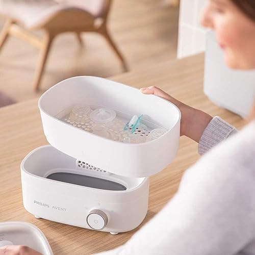 Philips AVENT SCF293/01 Premium Baby Bottle Steriliser and Dryer Eliminates 99.9% of Bacteria Chemical Free Capacity 6 Bottles/Dummies and Accessories - Image 5