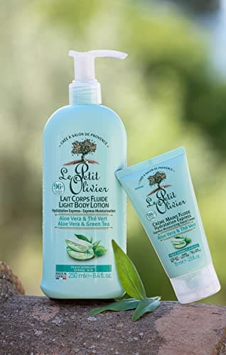 LE PETIT OLIVIER - Express Hydration Fluid Body Lotion - Aloe Vera & Green Tea - Moisturizes & Refreshes - Normal Skin - 97% Natural Origin - Silicone Free - Made in France - 250ml - Image 4