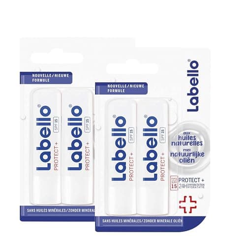 NIVEA Labello Protect, Baume à lèvres enrichi en huiles naturelles et protection solaire FPS 15, Soin des lèvres Hydratation longue durée pendant 24H - Image 3