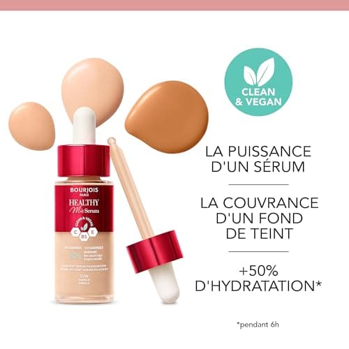 Bourjois Healthy Mix Clean fond de teint sérum - 55N - Beige profond, 30 ml - Image 5