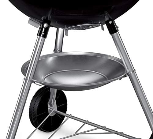 Weber Bar-B-Kettle barbecue à charbon (version 2026) / couvercle et cuve émaillés, grille de 57 cm, thermomètre intégré, bac à cendres, trépied avec roulettes, noir/argent - Image 5