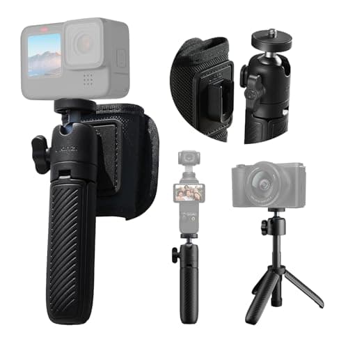 ULANZI MT88 Mini trépied, perche à selfie avec fermeture Velcro et adaptateur pour caméra d'action, trépied de table avec griffe froide, trépied pour DJI Pocket3, pour Insta 360 X5, et caméra d'action - Image 2