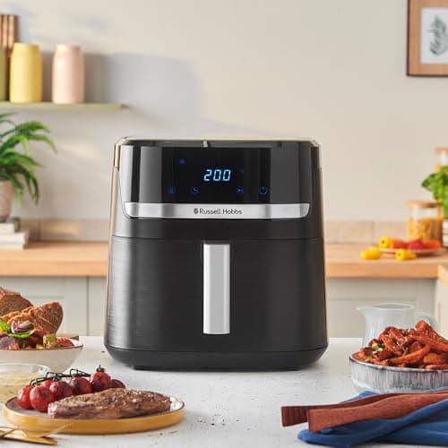 Russell Hobbs Air Fryer XXL 8.3 L Rapid Air (Compact, Silent, Pizza Ø 26 cm) Oil-free Fryer (9-in-1, Baked, Grill, Roasted and More, Economical, Touch, Auto Shut-off, Dishwasher Safe) 27632-56 - Image 7