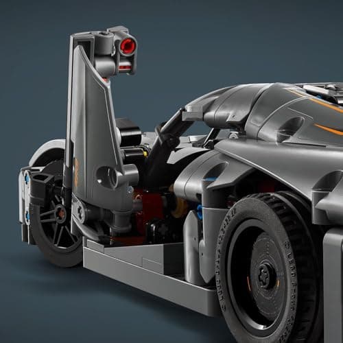 LEGO Technic Koenigsegg Jesko Absolut (42173): LEGO car in grey with pre-order bonus - Part of the new LEGO Technic 2024 releases, compatible with all other LEGO cars - Image 7