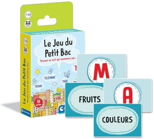 Clementoni | Le Jeu du Petit Bac – Quick and Educational Card Game for Children 7 Years+ | Vocabulary Development | Language Activity Family & School | Compact Portable Format - Image 2