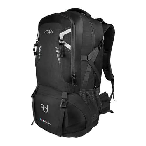 OcioDual Sac a Dos Randonnee 60L, Sac Randonnée, Voyage Imperméable Léger, Sac de Voyage Cabine Pliable, Sac a Dos Homme Montagne Trekking, Kit Survie Guerre - Image 2