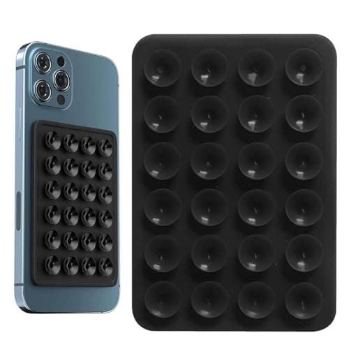 Silicone Suction Cup Cell Phone Holder, Adhesive Back, Strong Grip, Hands Free Stand for Selfies, Mobile Power, Selfies and Videos - Image 4