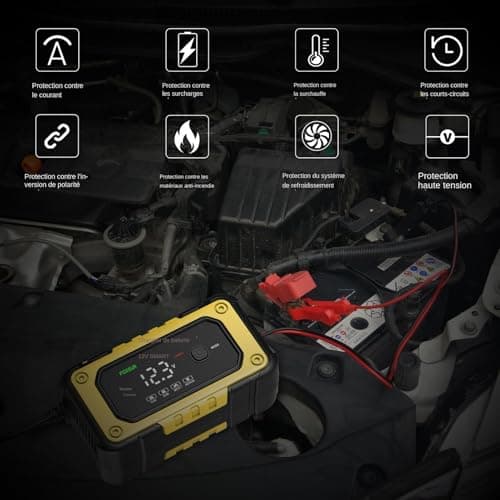 Portable Battery Jump Starter - Portable Battery Booster with LCD Display - Powerful 12V Equipment for Automobiles Trucks and Road Emergency - Image 8