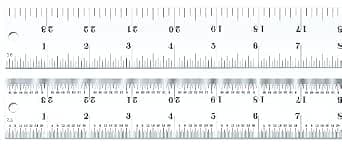 Starrett C404R-24 Heavy Spring Hardened Steel Ruler with Thumb Graduations, 4R Style Graduations, 24" Long, 1-1/4" Width, 1/10" Thick