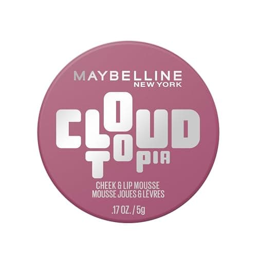 Maybelline New York - Blush en Mousse Multi-Usage - Joues & Lèvres - Fini Mat Flouté - Texture légère - Tenue Jusqu'à 14h - Résiste au Transfert - Cloudtopia - Teinte : 01 Twilight Berry - Image 2