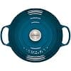 Le Creuset Signature Enameled Cast Iron Round Casserole, 5.5 qt, Dark Teal - Image 4
