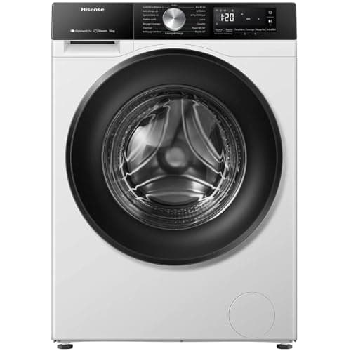 Hisense WF3S1043BW3 Steam Washing Machine, Class A, 10.5 kg, WiFi Connectivity, 99.9% Steam Function, Car Wash, Quick Wash 15 Inch, PureJet, White - Image 3