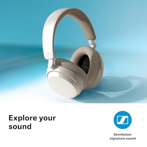 Sennheiser ACCENTUM – Casque Bluetooth sans Fil avec Micro, Réduction de Bruit Hybride (ANC), 50 h d’Autonomie, Confort Toute la Journée, Over Ear pour Les Études et Voyages, Blanc - Image 7