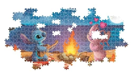 Clementoni - Puzzle for Adults 1000 Pieces, Panorama Disney Stitch Compact Box, Made in Italy, 37061 - Image 5