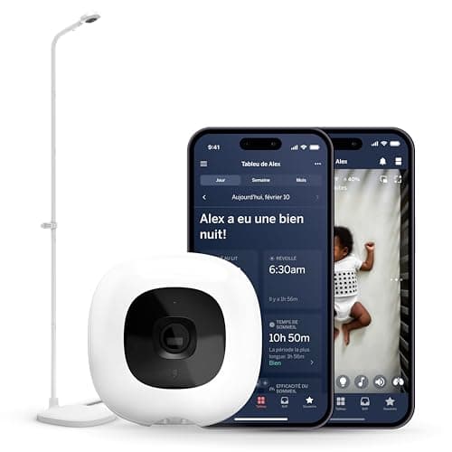 Nanit Pro Babyphone Camera, Support and Band - Baby Camera - 1080p Video & Audio Bidirrectional - White (Nanit Pro + Floor Mount) - Image 2