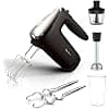 Moulinex Powermix Silence Hand Mixer, 600 W, Variable Speed, Turbo, 2 Whisks, 2 Dough Hooks, Stainless Steel Mixer Stand, HM653910 Mini Chopper, Silver - Image 2