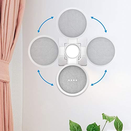 PlusAcc Wall Mount for Google Home Mini/Nest Mini (2nd Gen), Space-Saving Solution for Your Smart Home Speaker, Smart with Cord Arrangement for Living Room, Kitchen (White) - Image 4