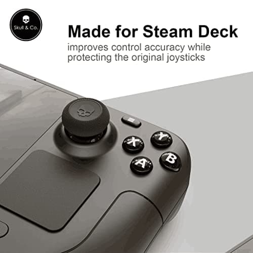 Skull & Co. Skin Thumb Grip Set, CQC and FPS Joystick Cap, Analog Stick Cap for Steam Deck/Steam Deck OLED and ROG Ally/ROG Ally X - Black, 3 Pairs (6 Pieces) - Image 4