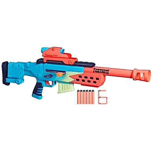Nerf Fortnite Storm Scout, Blaster with Sight, 6 Dart Charger, 6 Nerf Elite Darts, Locking Mechanism, F8346 - Image 5
