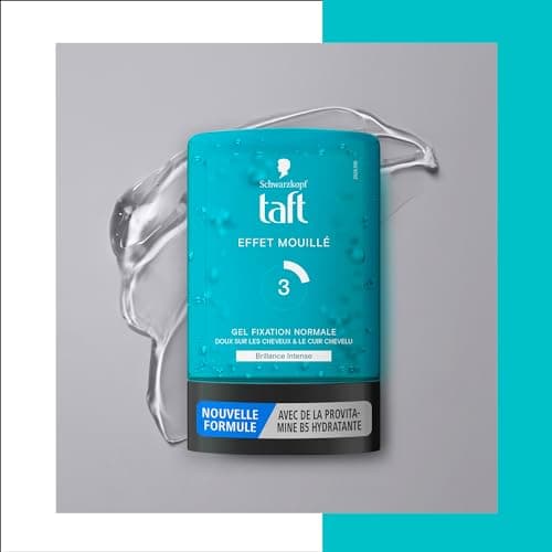 Taft - Schwarzkopf - Styling Tube Gel - Wet Effect Gel - Intense Shine - Normal Hold - Gentle on Hair - Long Lasting Hold - No Sticky Effect - Formula Provitamin B5-300ml - Image 6