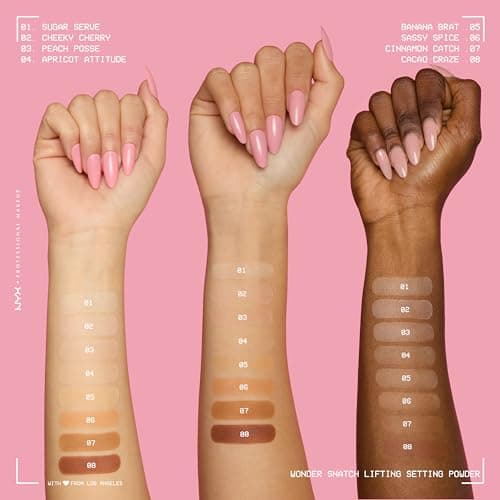 NYX Professional Makeup Wonder Snatch Powder – Poudre libre fixatrice – Fini mat doux – Tenue 16H Sans Effet plâtre – Texture Ultra-Légère – Teinte : Sugar Serve - Image 6