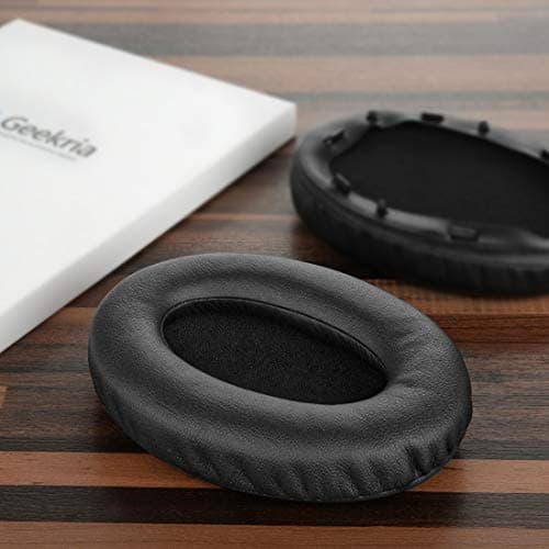 Geekria QuickFit Replacement Earpads for Sony WH-1000XM3 Headphones Protein Leather Black - Image 5