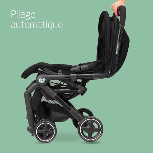 Maxi-Cosi Lara², Poussette Canne, 0-4 ans, 0-22 kg, Poussette Bebe Légère et Compacte, 3 Positions d'Inclinaison, Position Allongée, Pliage Automatique, Bandoulière, Essential Black - Image 5