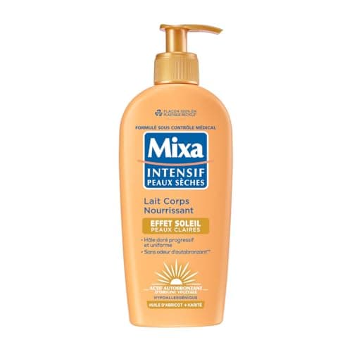 Mixa Intensive Dry Skin - Nourishing Body Lotion Sun Effect - Self-Tanning - Progressive and Uniform Natural Golden Tan - Light Skin - Hypoallergenic - 250 ml - Image 3