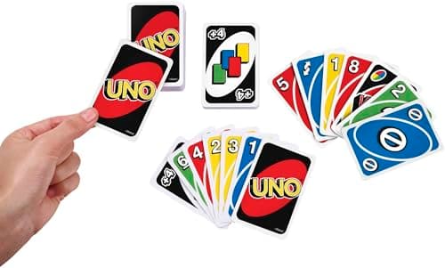 Mattel Games UNO Classique, Jeu De Cartes Familial pour Enfants Et Adultes, Jeu De Société pour Soirée Jeux en Famille Ou en Voyage, 2 À 10 Joueurs, Jouet pour Enfant de 7 Ans et Plus, W2087 - Image 7
