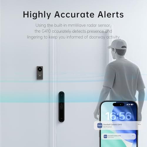 Aqara 2K Video Hub Doorbell G410 with Chime HomeKit Secure Video, Built-in Matter Hub, 2.4G/5GHz Wi-Fi, Zigbee and Thread, 4:3, Wireless/Wired, Compatible with Alexa, Google, Home Assistant, Grey - Image 5
