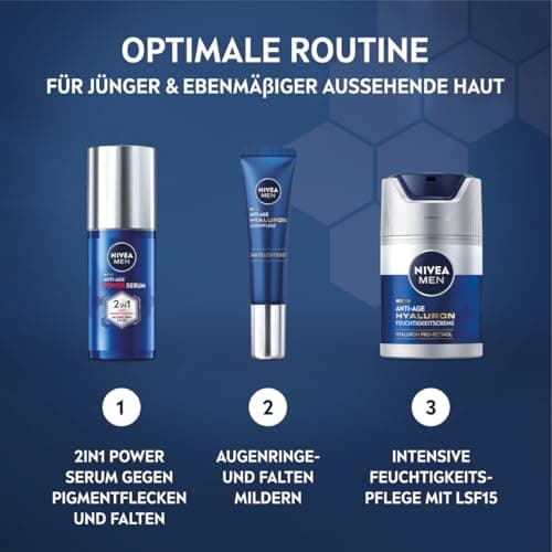 NIVEA MEN Powerful Anti-Aging Serum 2 in 1 for Men with Hyaluronic Acid for Anti-Aging Effect, Skin Care with LUMINOUS630® Against Aging and Pigmentation Spots (30ml) - Image 5