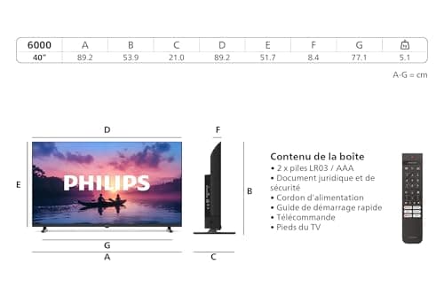 Philips. Marque Philips reconnue pour sa qualité. Téléviseur haute définition. Écran grande taille. Expérience visuelle premium. - Image 4