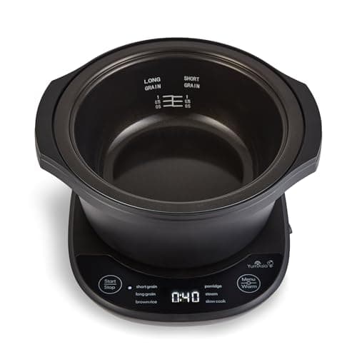 Yum Asia Kotori Donburi Mini Rice Cooker with Advanced Fuzzy Logic, Ninja Ceramic Bowl (1 Cup, 0.18L), 3 Rice Functions, 3 Multicooker Functions, LED Display, 220-240V (Charcoal Black) - Image 6