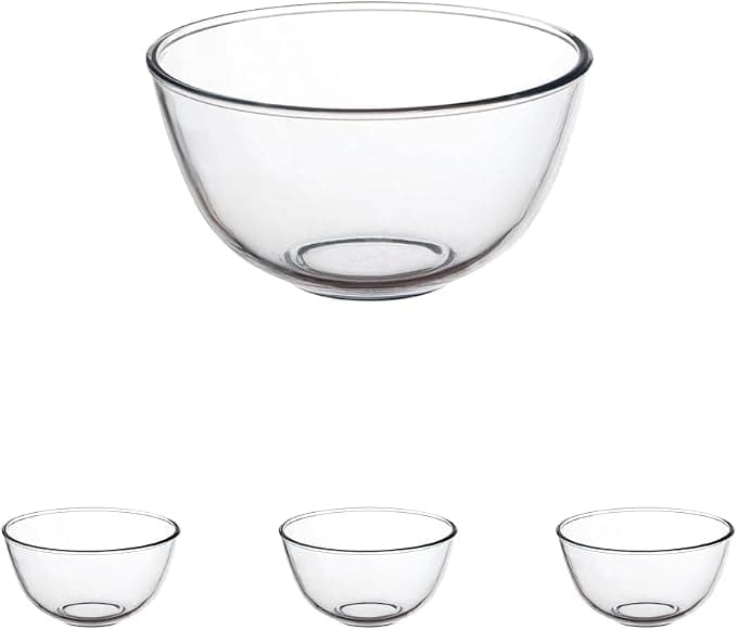 Pyrex Saladier, 500 ml, transparent, 144 mm de diamètre, passe au lave-vaisselle, micro-ondes, congélateur, réfrigérateur et four conventionnel, verre trempé, usage professionnel et domestique, P582 - Image 1