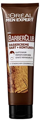 L'Oréal Men Expert Barber Club Crème de rasage pour les contours de barbe Transparent pour un rasage précis et précis grâce à une bonne vision de l'huile de bois de cèdre (2 x 150 ml) - Image 4