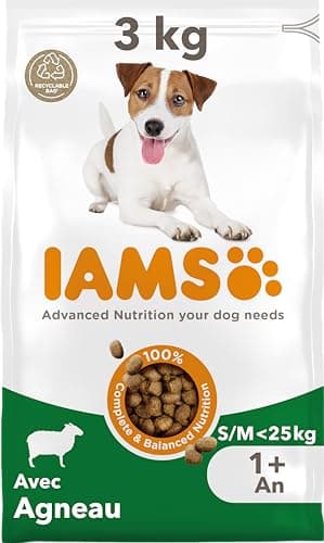 IAMS Advanced Nutrition for Adult Dogs Small and Medium Breeds 1 Year + – 100% Complete & Balanced Lamb Food – Wheat Free – Non-GMO Artificial Flavour Colours – Resealable Bag 3 kg - Image 3