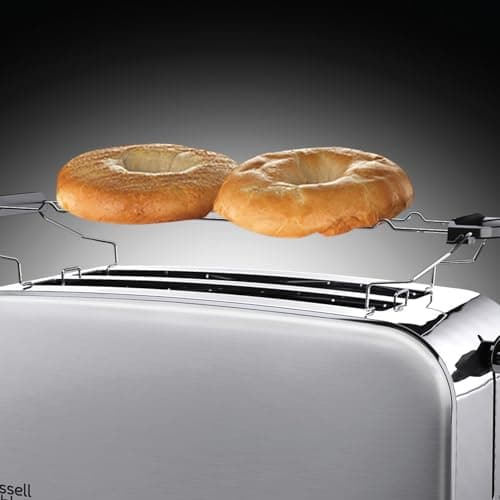 Russell Hobbs Toaster [2 Long Slots, 4 Toasts/ 2 Chopsticks Slices] Adventure Stainless Steel (Wide Slots, 6 Levels of Fast Burning, Raise, Thaw & Ware) 23610-56 - Image 3