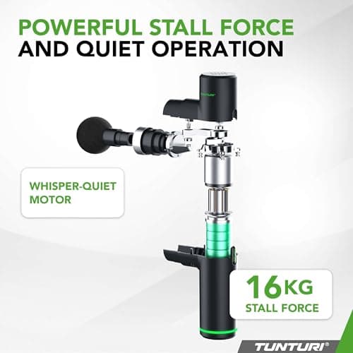 Tunturi Massage Gun Mini - Massage Device - Massage Gun - Rechargeable - 4 Accessories and Case Included - Image 9